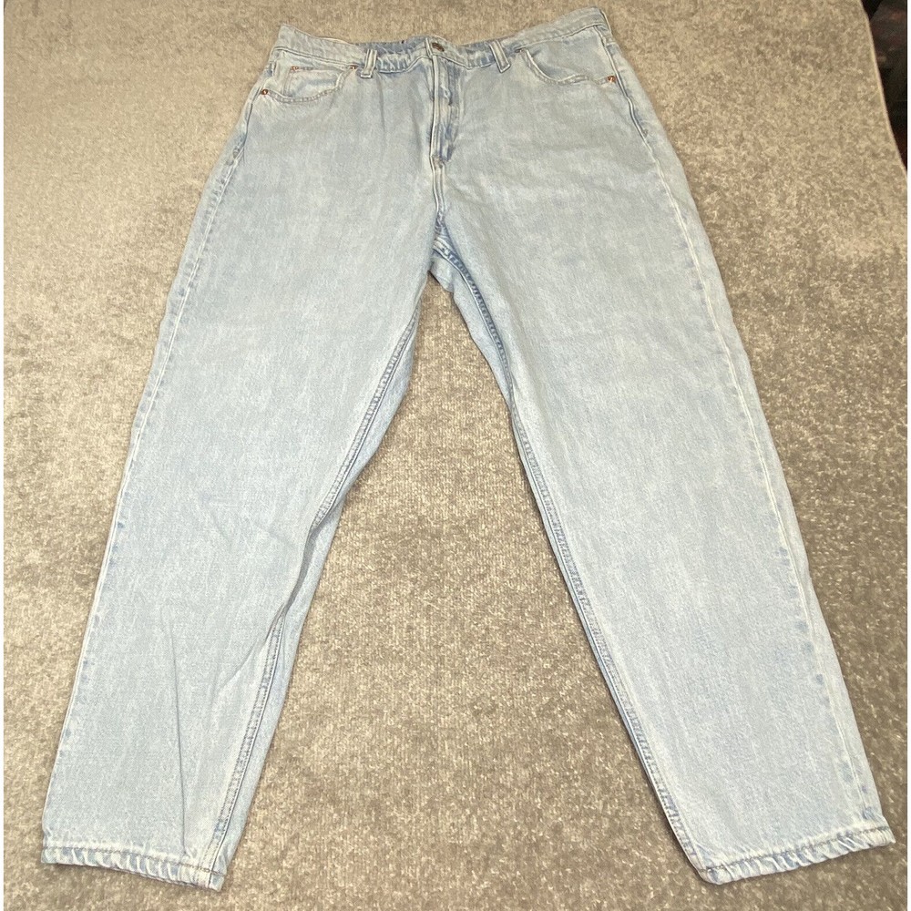 Gap Mom Jeans Womens 16 Blue Denim High Rise Tapered Leg 100% Cotton Pockets